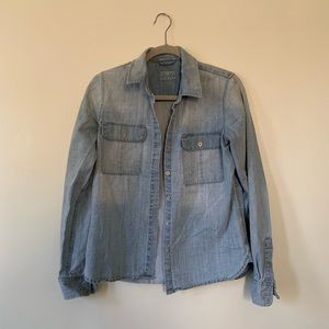Zara Basic Denim Button Down Shirt